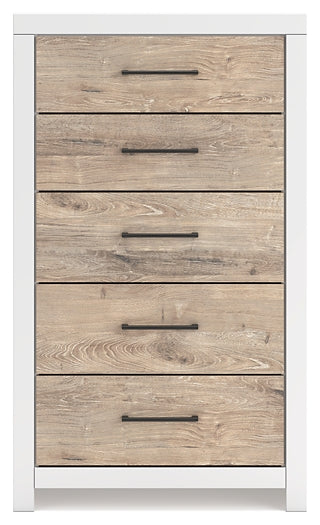 Charbitt Panel Bed With Mirrored Dresser And Chest