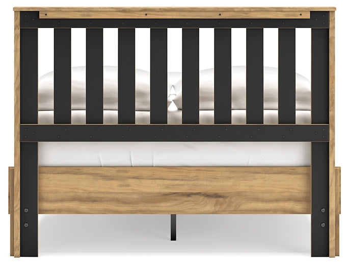 Bermacy Platform Panel Bed With Dresser And Nightstand