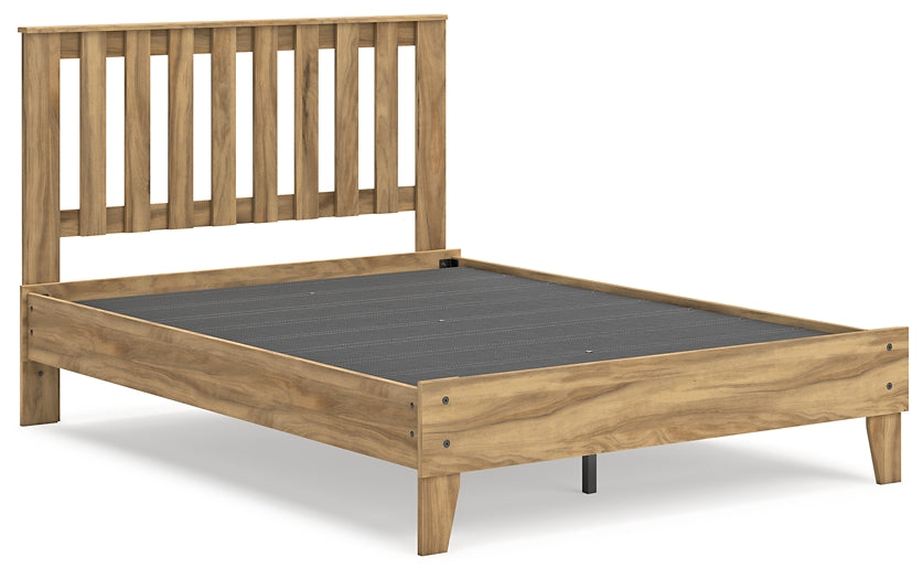 Bermacy Platform Panel Bed With Dresser And Nightstand