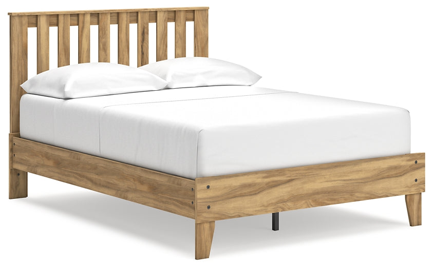 Bermacy Platform Panel Bed With Dresser And Nightstand