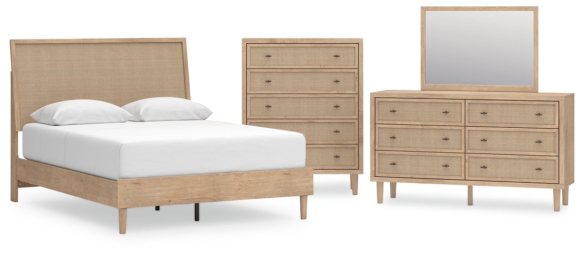 Cama con paneles Cielden, cómoda y cómoda con espejo