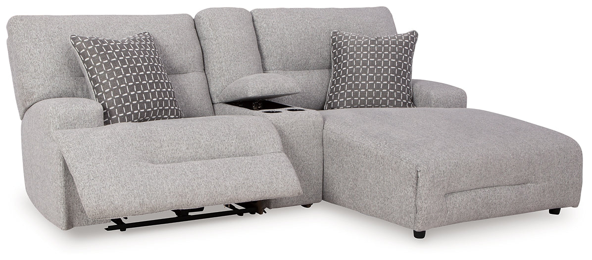 Sofá seccional reclinable eléctrico de 3 piezas con chaise longue Acklen Place