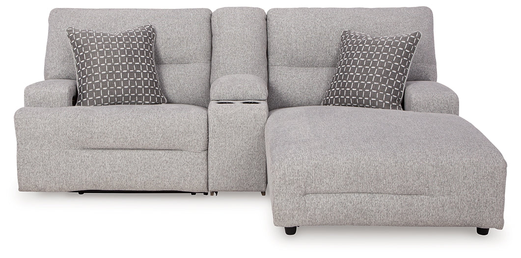 Sofá seccional reclinable eléctrico de 3 piezas con chaise longue Acklen Place