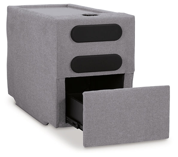 Seccional Modmax de 4 piezas con chaise longue y consola de audio