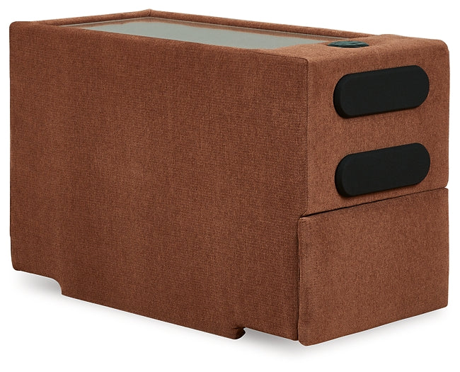 Seccional Modmax de 4 piezas con chaise longue y consola de audio