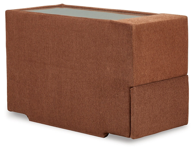 Seccional Modmax de 4 piezas con chaise longue y consola de almacenamiento