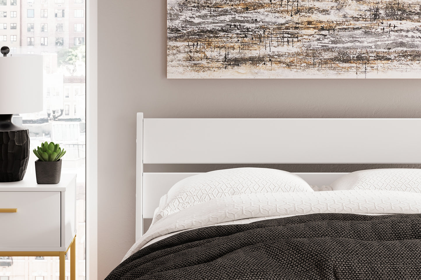 Socalle Panel Platform Bed With Dresser And Nightstand