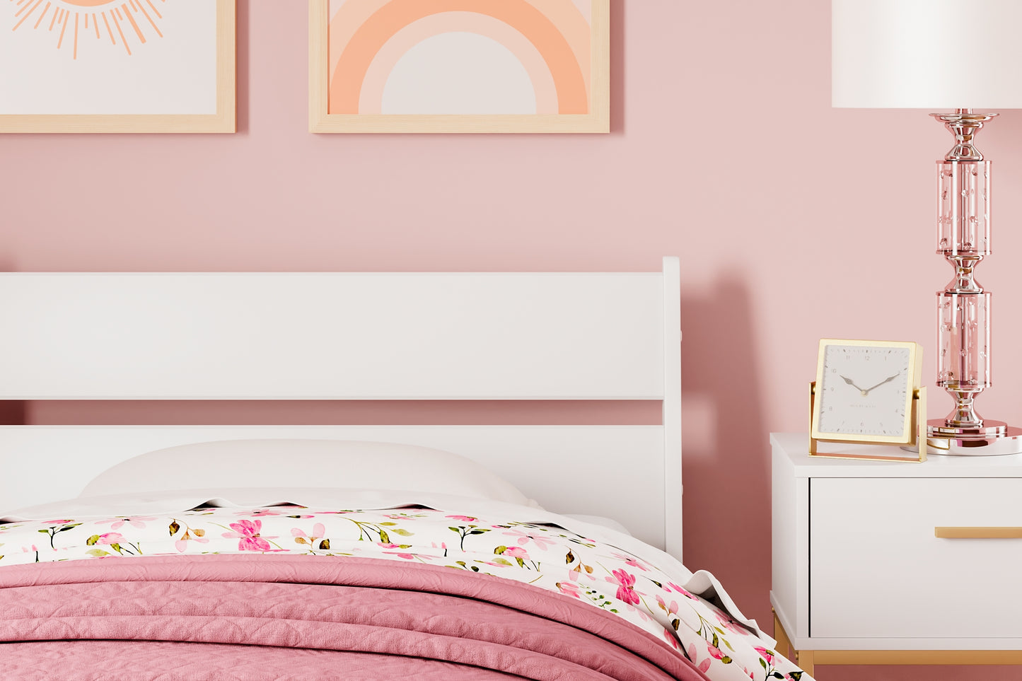 Socalle Panel Headboard With Nightstand