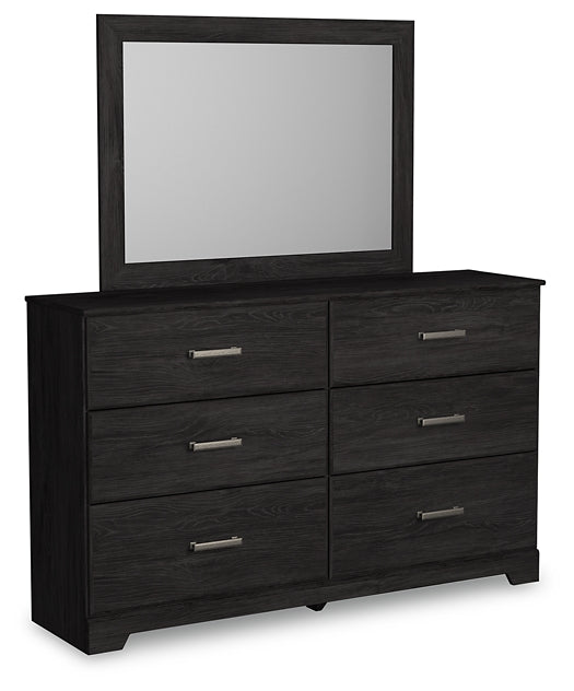 Belachime Panel Bed With Mirrored Dresser And Chest