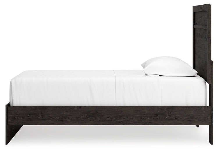 Belachime Panel Bed With Mirrored Dresser And Chest