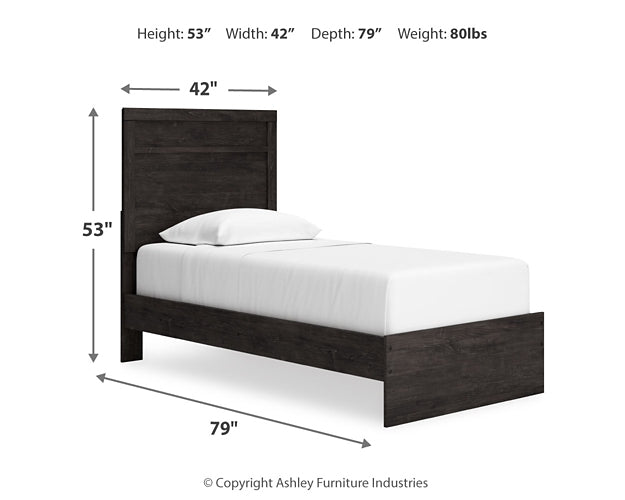 Belachime Panel Bed With Mirrored Dresser And Chest