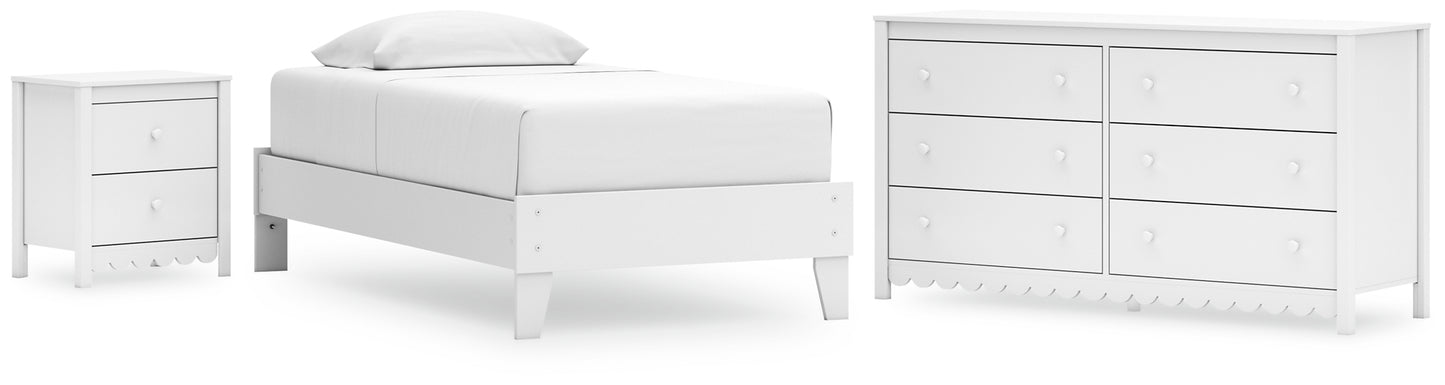 Hallityn Platform Bed With Dresser And Nightstand