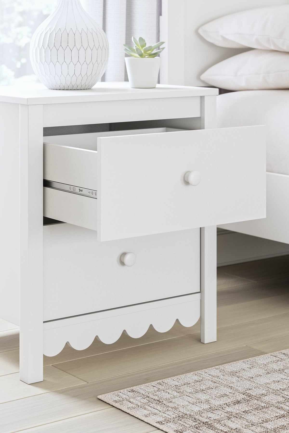 Hallityn Panel Headboard With Nightstand