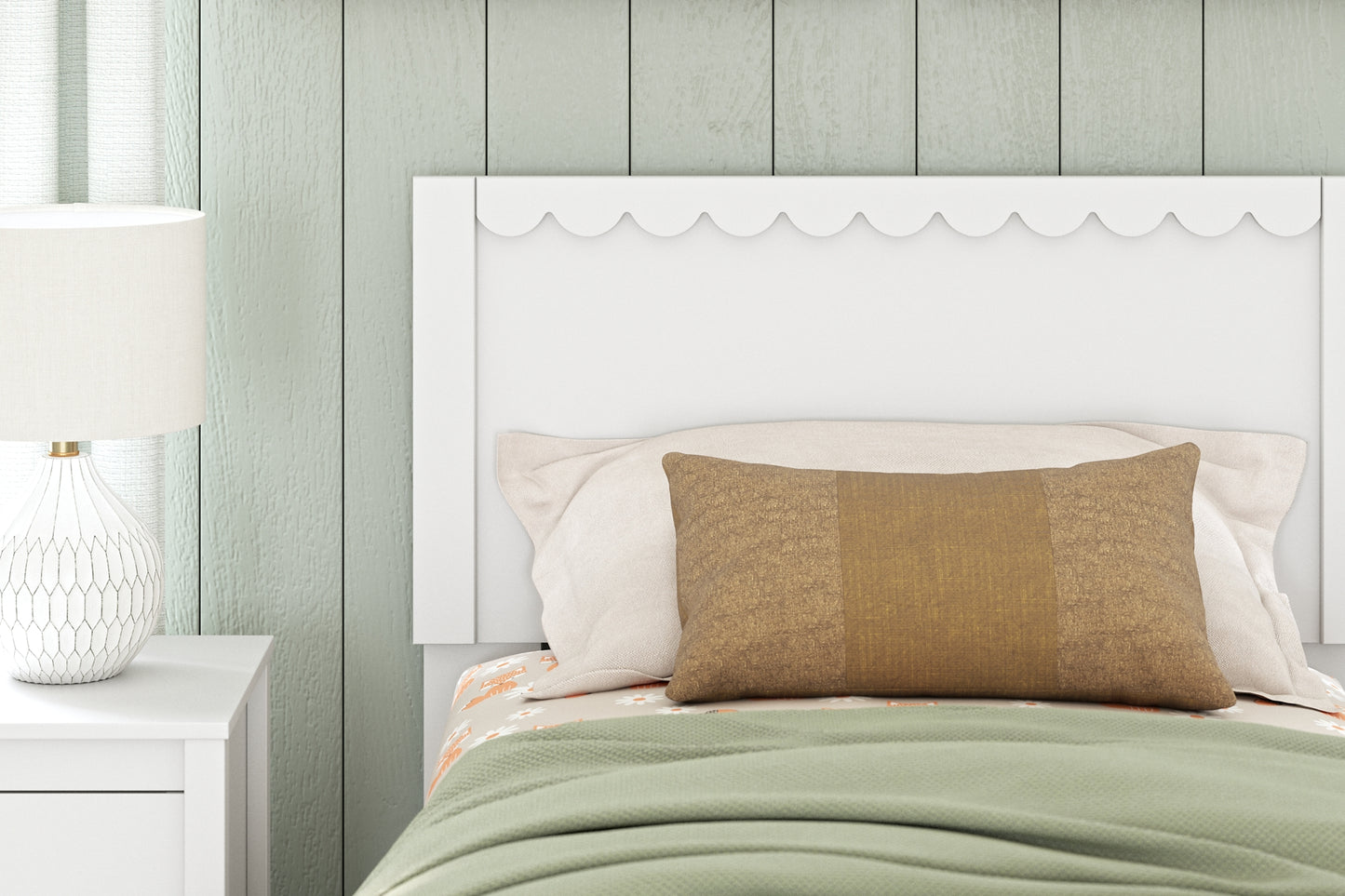 Hallityn Panel Headboard With Nightstand
