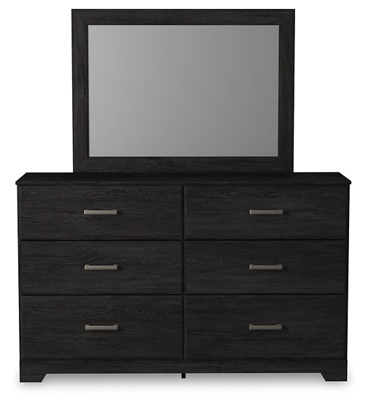 Belachime Panel Bed With Mirrored Dresser And Chest