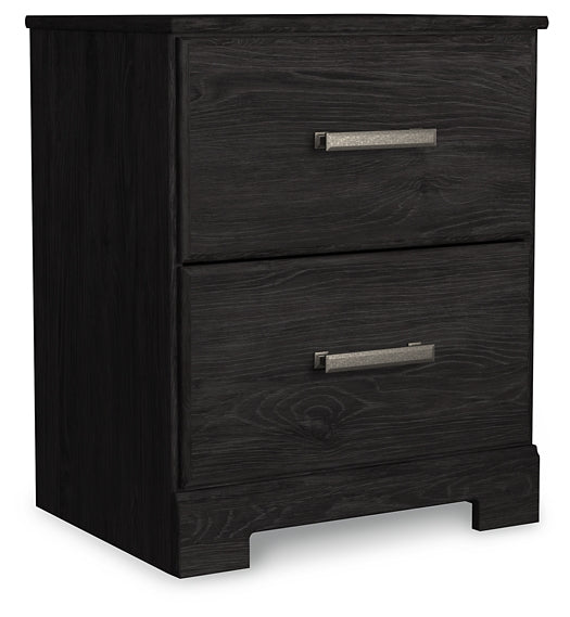 Belachime Panel Bed With Nightstand