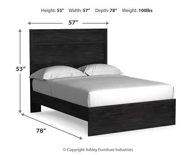 Belachime Panel Bed With Mirrored Dresser And Chest