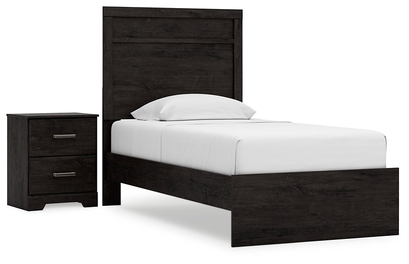 Belachime Panel Bed With Nightstand
