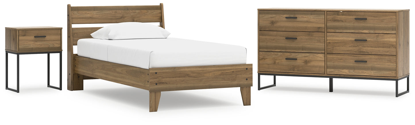 Deanlow Platform Panel Bed With Dresser And Nightstand