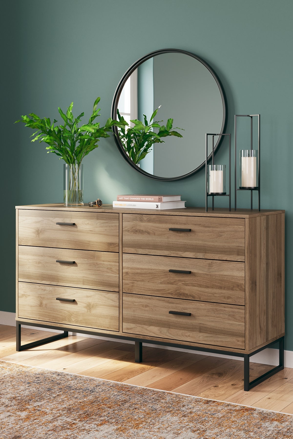 Deanlow Platform Bed With Dresser And Nightstand