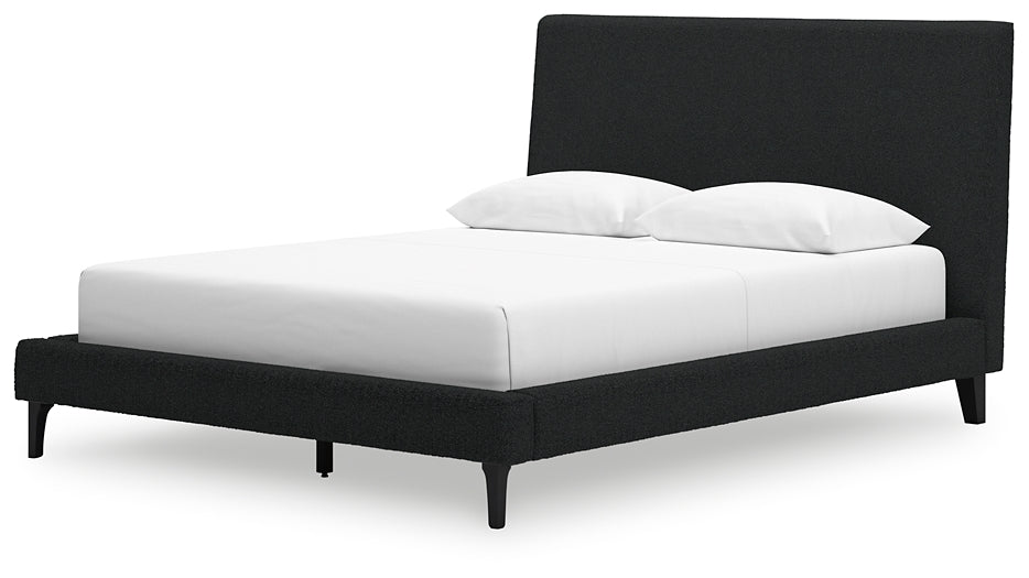 Cama tapizada Cadmori con tocador con espejo