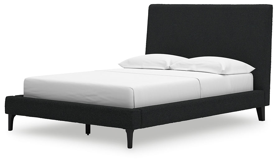 Cama tapizada Cadmori con tocador con espejo