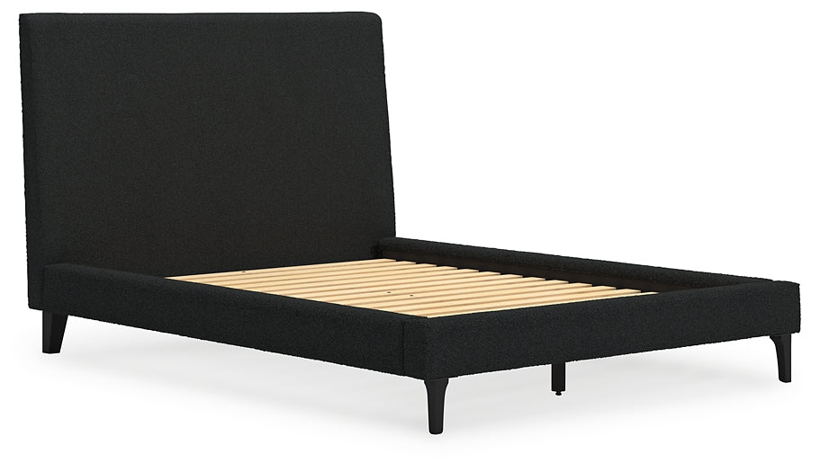Cama tapizada Cadmori con tocador con espejo
