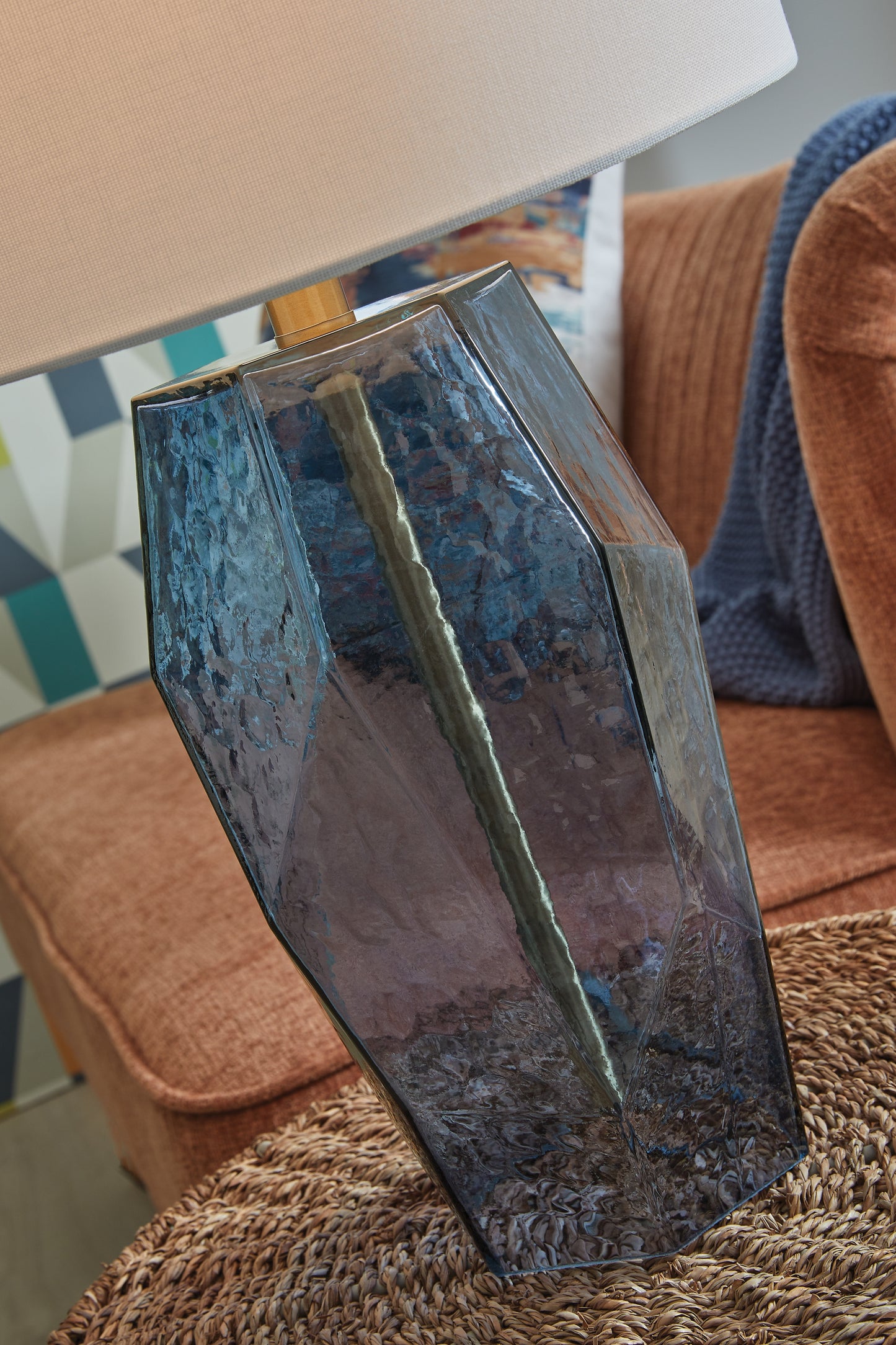 Lámpara de mesa de cristal de sebo (1 unidad)