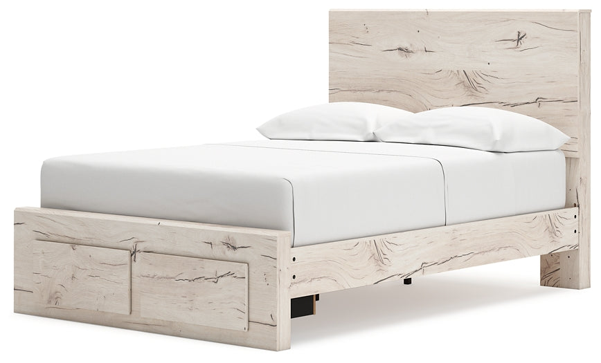 Cama con almacenamiento Lawroy, tocador con espejo y mesita de noche
