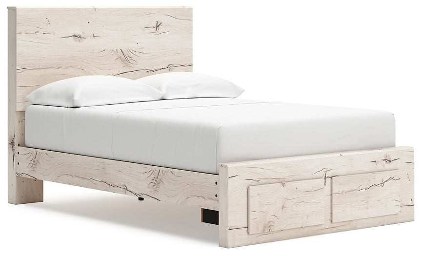 Cama con almacenamiento Lawroy, tocador con espejo y mesita de noche