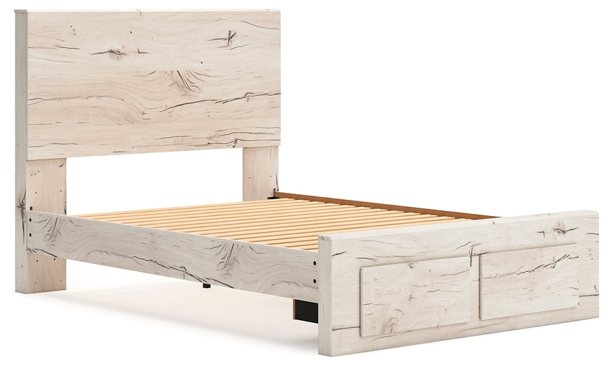Cama con almacenamiento Lawroy, tocador con espejo y mesita de noche