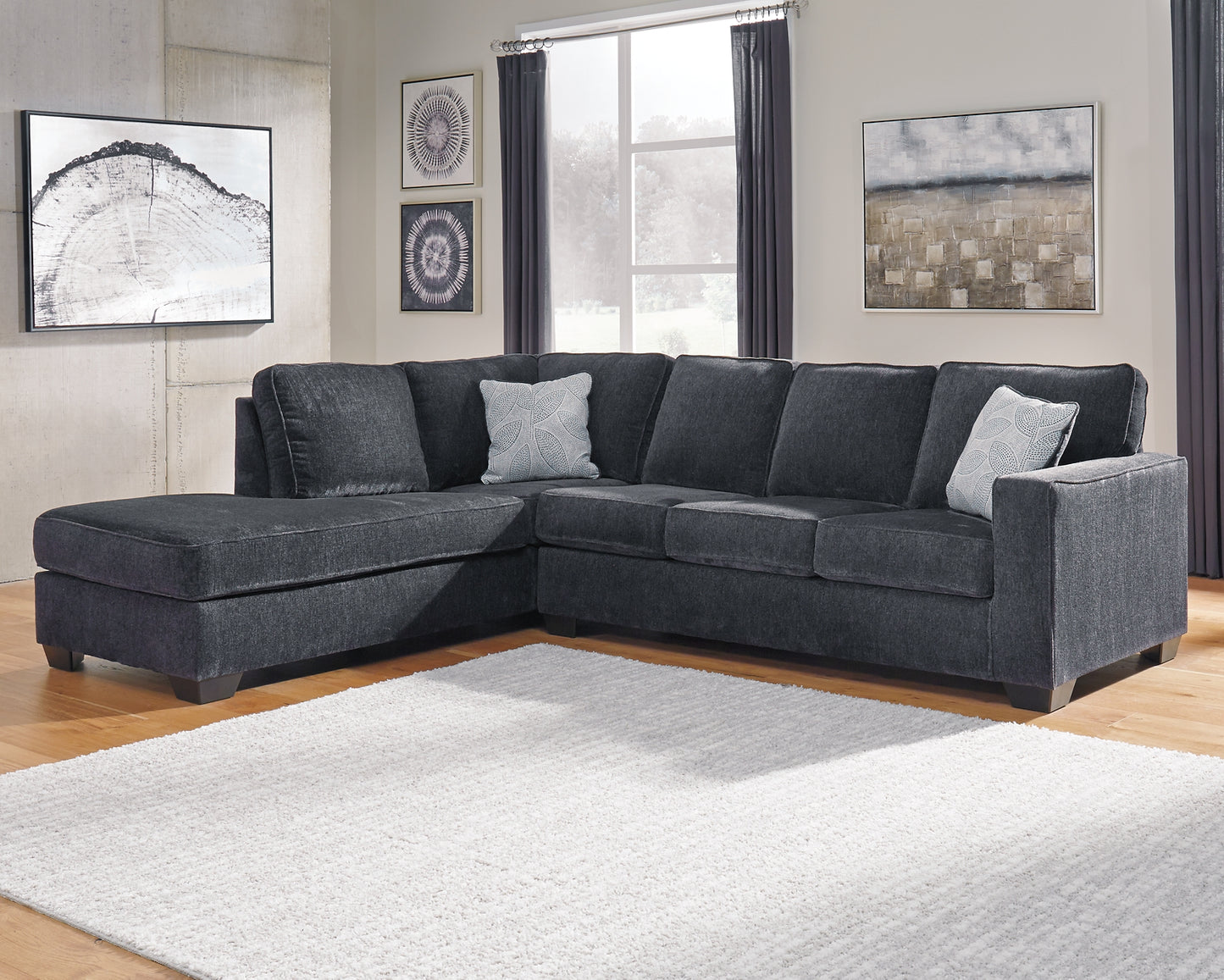 Sofá cama seccional de dos piezas con chaise longue Altari