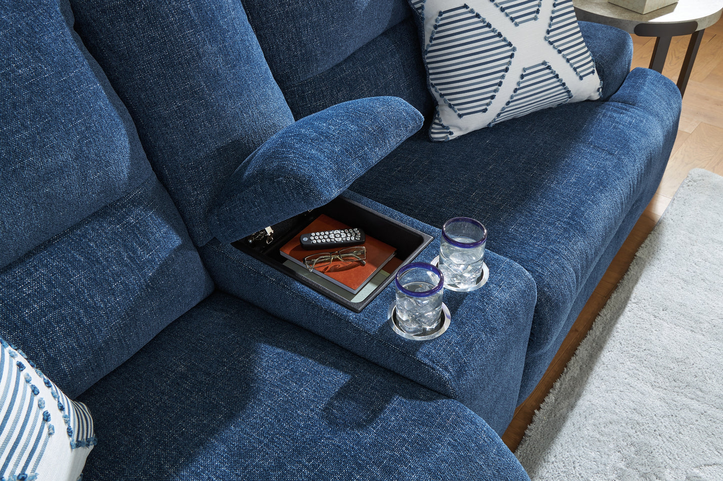 Sofá seccional reclinable eléctrico de 3 piezas con chaise longue Acklen Place
