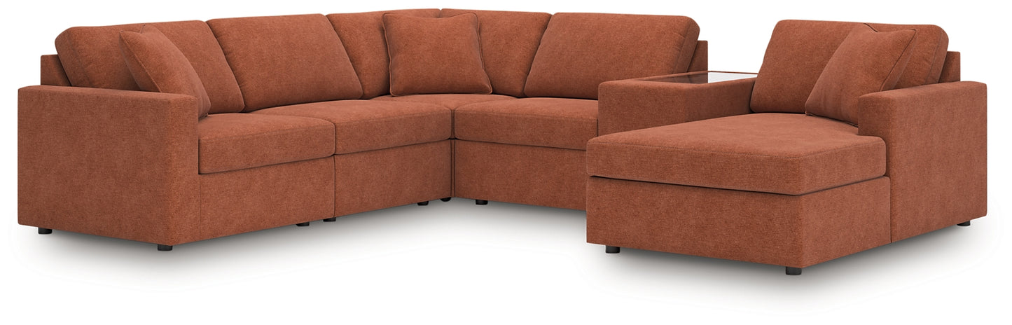 Seccional Modmax de 6 piezas con chaise longue