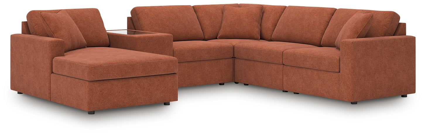 Seccional Modmax de 6 piezas con chaise longue