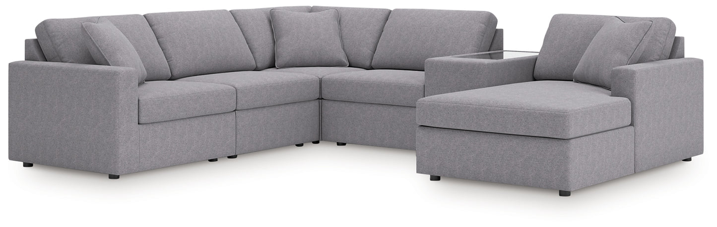 Seccional Modmax de 6 piezas con chaise longue