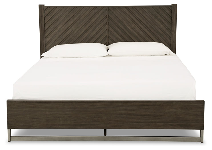 Arkenton Panel Bed With Mirrored Dresser, Chest And Nightstand