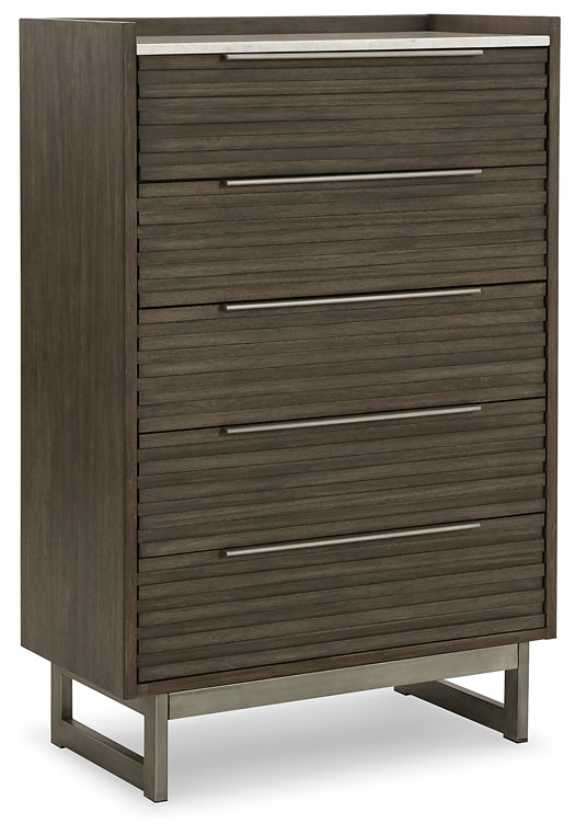 Arkenton Panel Bed With Mirrored Dresser, Chest And Nightstand