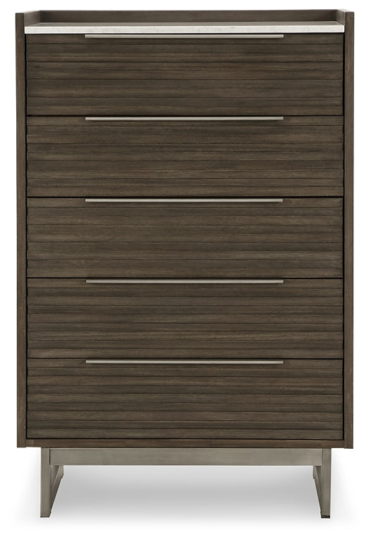 Arkenton Panel Bed With Mirrored Dresser, Chest And Nightstand