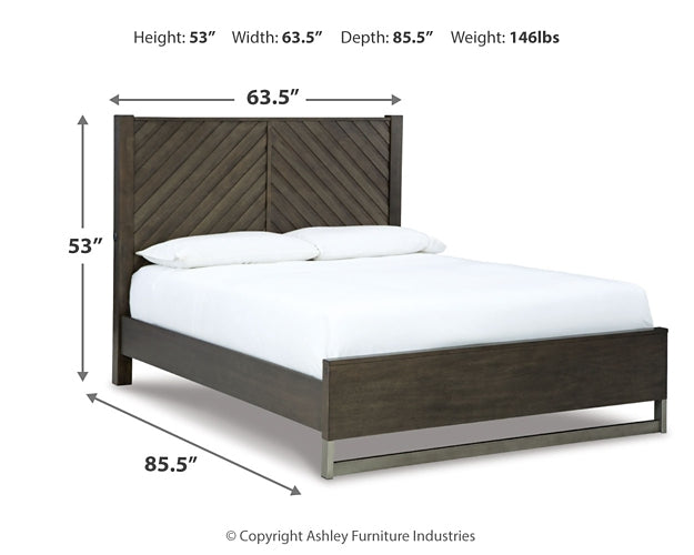 Arkenton Panel Bed With Mirrored Dresser