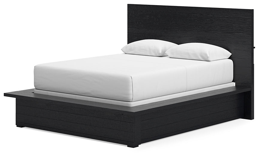 Londer Panel Bed With Mirrored Dresser And 2 Nightstands