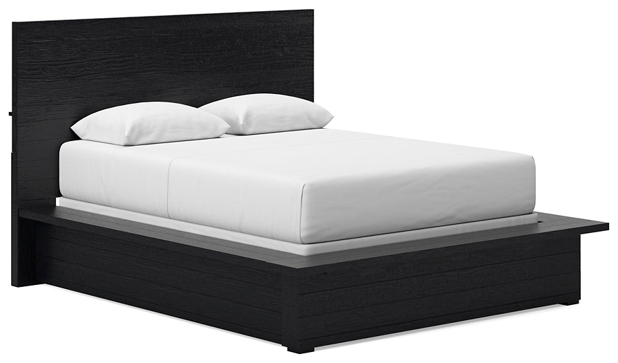 Londer Panel Bed With Mirrored Dresser, Chest And 2 Nightstands