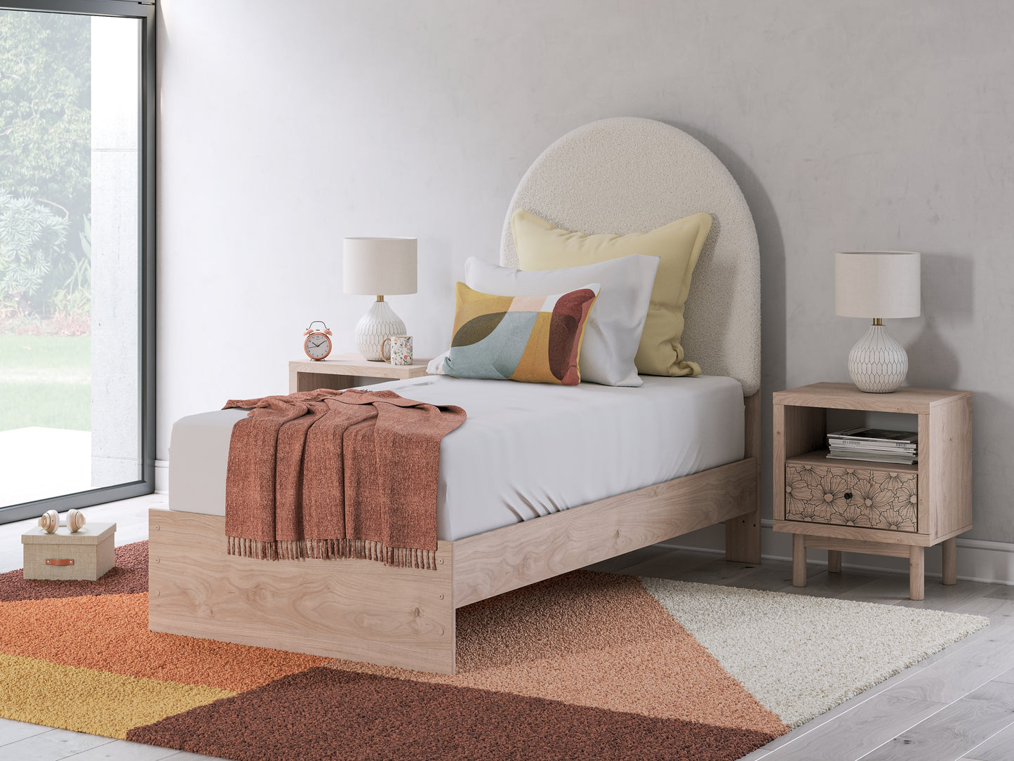Arloster Upholstered Panel Bed