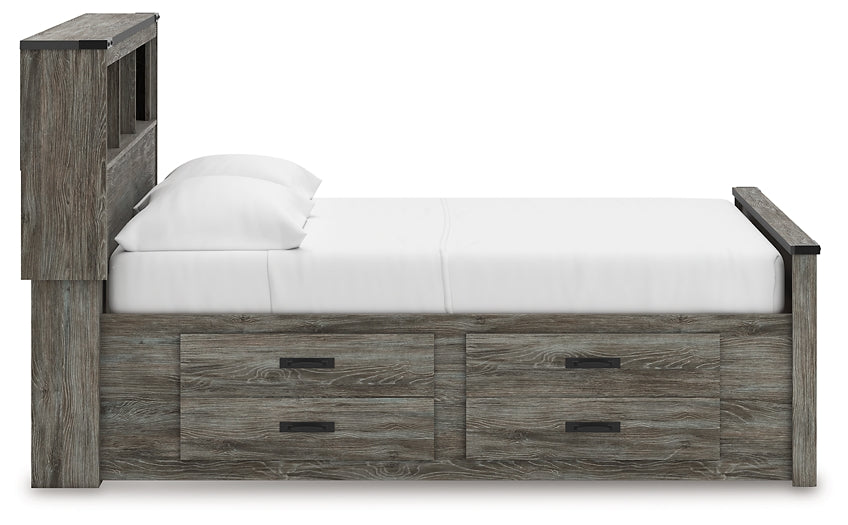 Frandern Bookcase Panel Bed With Storage