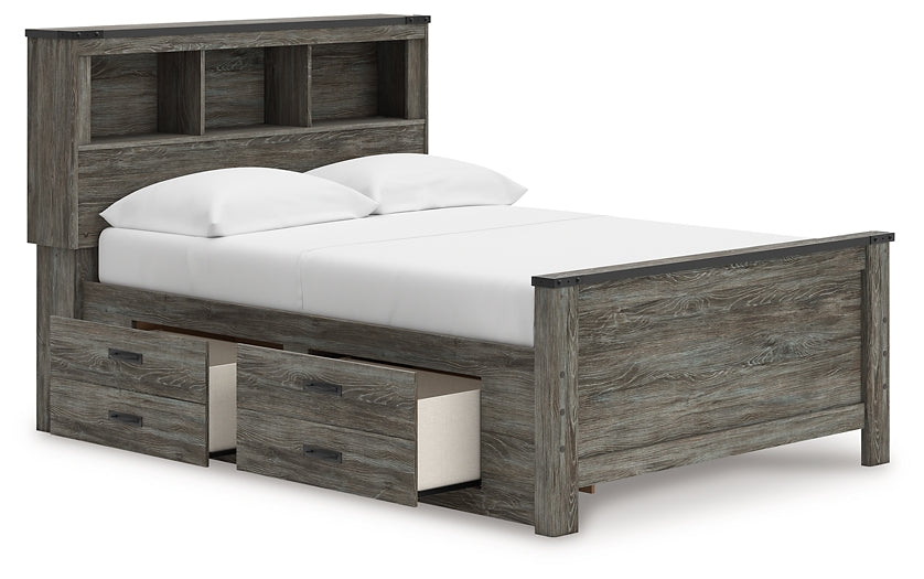 Frandern Bookcase Panel Bed With Storage