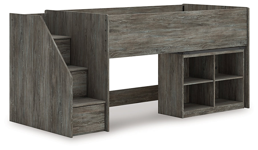 Frandern Loft Bed With Bookcase Storage