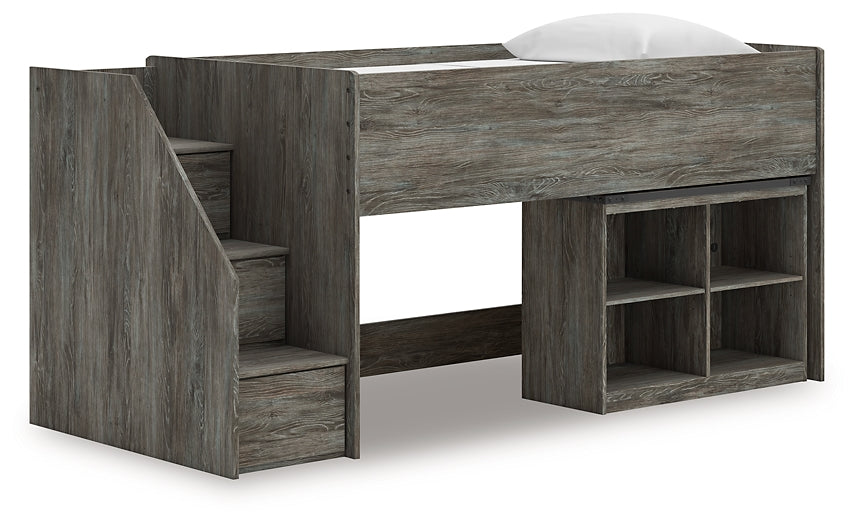 Frandern Loft Bed With Bookcase Storage