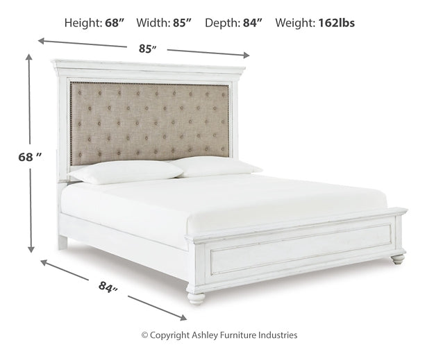 Kanwyn Panel Bed With Mirrored Dresser