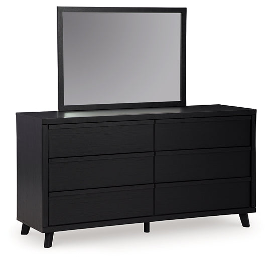 Danziar Panel Headboard With Mirrored Dresser, Chest And Nightstand