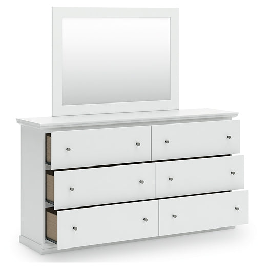 Bostwick Shoals Panel Bed With Mirrored Dresser And Nightstand